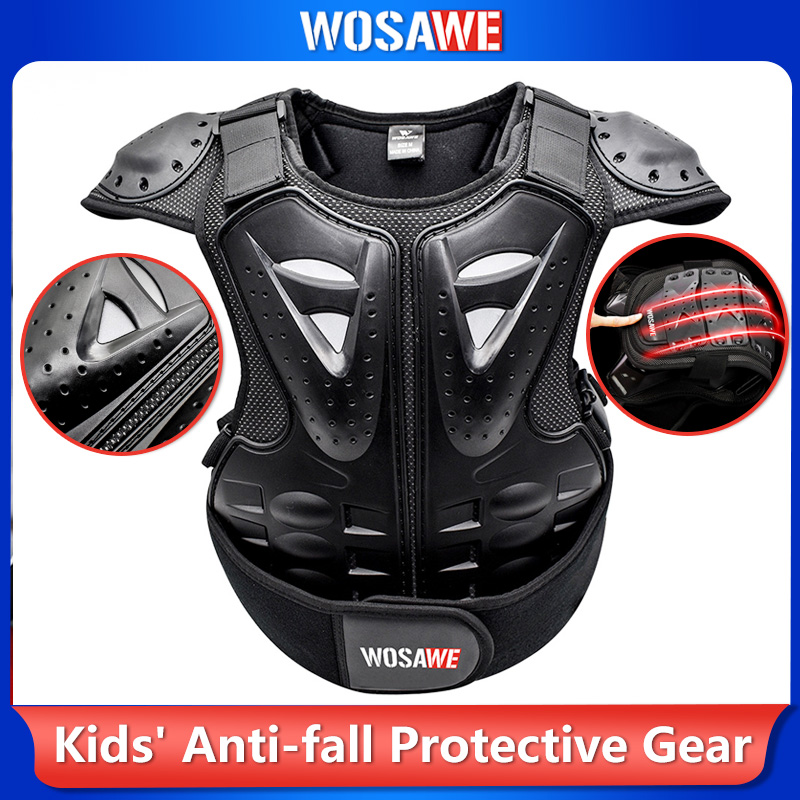 Chest Protector Armor - ชุดเกราะป้องกันสำหรับผู้ใหญ่ WOSAWE สำหรับรถจักรยานยนต์ ป้องกันหน้าอกและหลัง สำหรับการแข่งรถกลางแจ้ง โมโตครอส