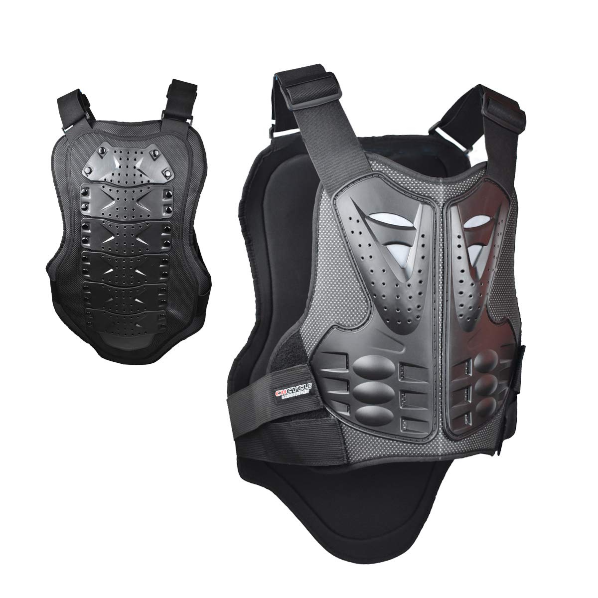 Chest Protector Armor - รถจักรยานยนต์เสื้อกั๊กเกราะป้องกันขี่หน้าอกกลับสําหรับผู้ใหญ่ Dirt BIKE Mountain Bike Off-Road