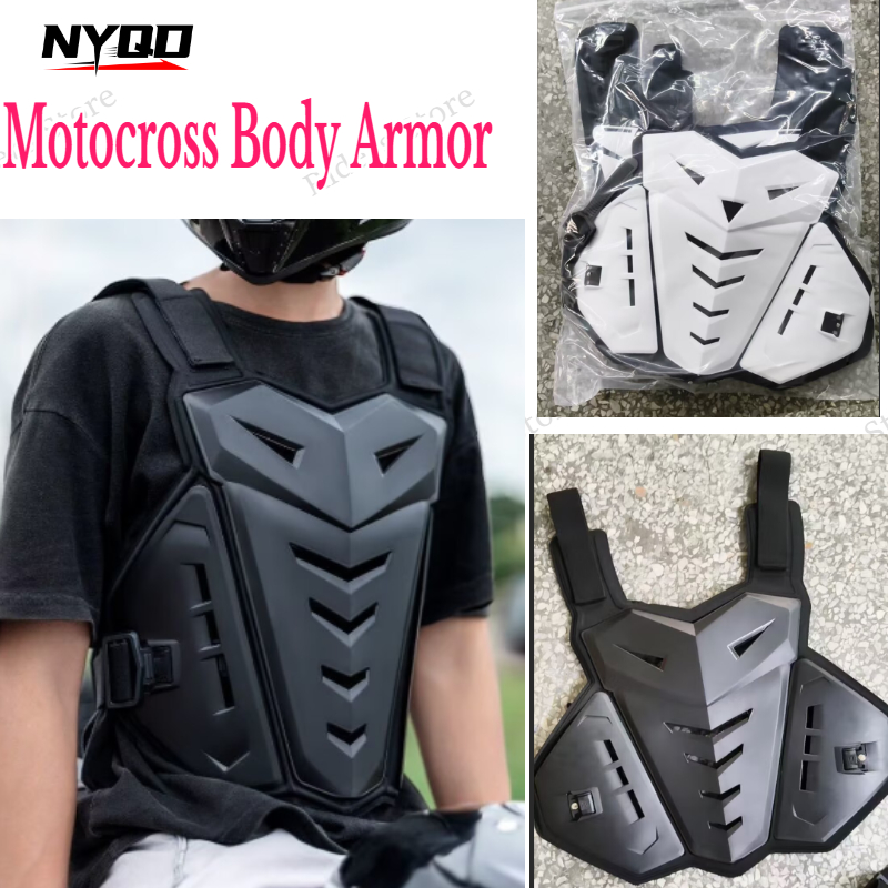 Chest Protector Armor - ชุดเกราะป้องกันร่างกายสำหรับมอเตอร์ครอส เสื้อแจ็คเก็ตมอเตอร์ไซค์ เสื้อกั๊กป้องกันหลังและหน้าอก อุปกรณ์ป้องกันสำหรับรถวิบาก