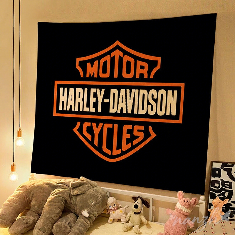 Motorcycle Gear Harley Davidson - กระเป๋าแขวนสำหรับใส่อุปกรณ์ป้องกันตัวสำหรับมอเตอร์ไซค์ ผ้าตกแต่งพื้นหลังสำหรับหอพัก ฉากตกแต่งสำหรับการขี่มอเตอร์ไซค์ฮาร์เลย์ เดวิดสัน อุปกรณ์ป้องกันตัวสำหรับนักขี่