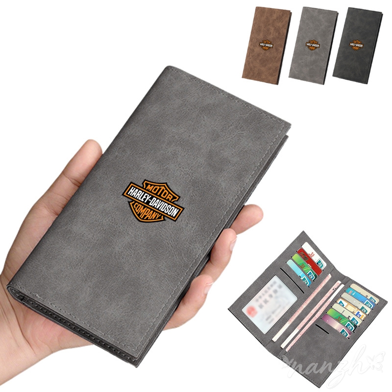 กระเป๋าหนังทรงยาวสำหรับใส่บัตร - Motorcycle Gear Harley Davidson บทวิจารณ์และราคา